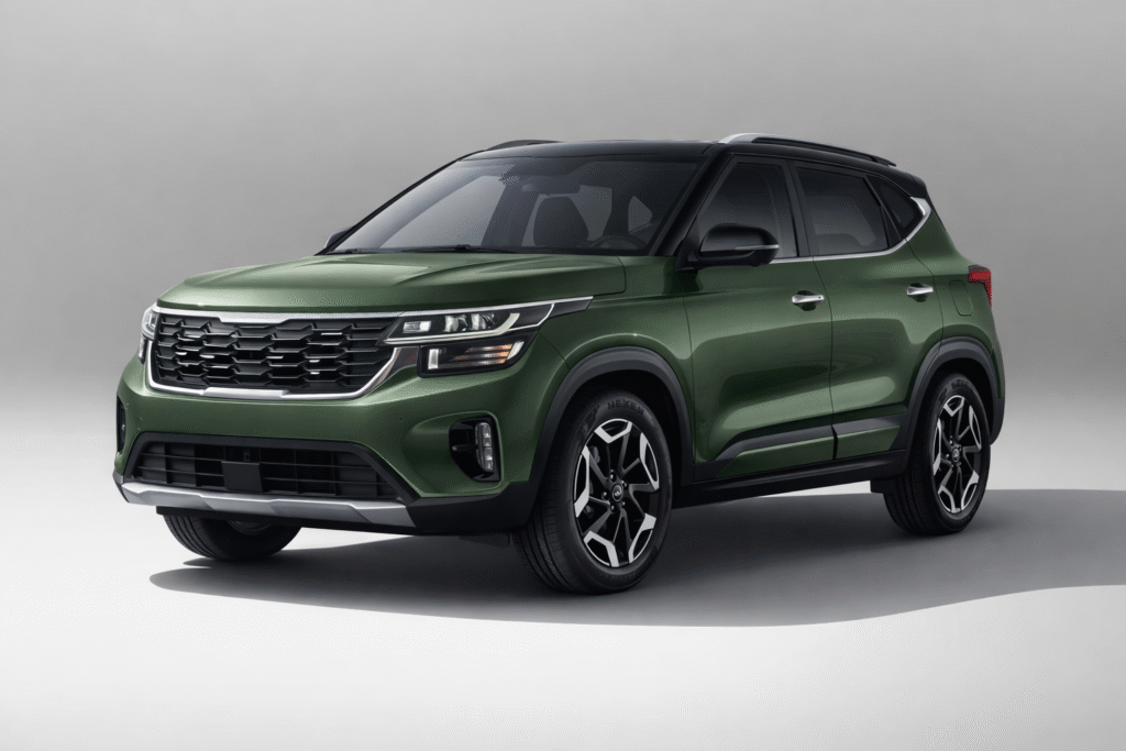 Kia Seltos से प्रेरित AI-generated SUV का प्रीमियम डिज़ाइन और मॉडर्न एक्सटीरियर”