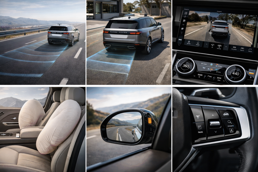 Range Rover Vogue 2026 के सेफ्टी फीचर्स 360 डिग्री कैमरा और ADAS सिस्टम