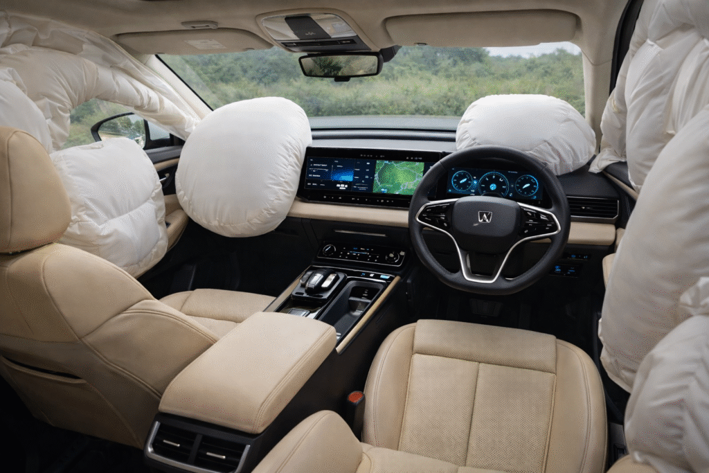 Mahindra XEV 9e 2026 के एडवांस सेफ्टी फीचर्स, मल्टीपल एयरबैग और स्मार्ट ड्राइवर असिस्ट सिस्टम